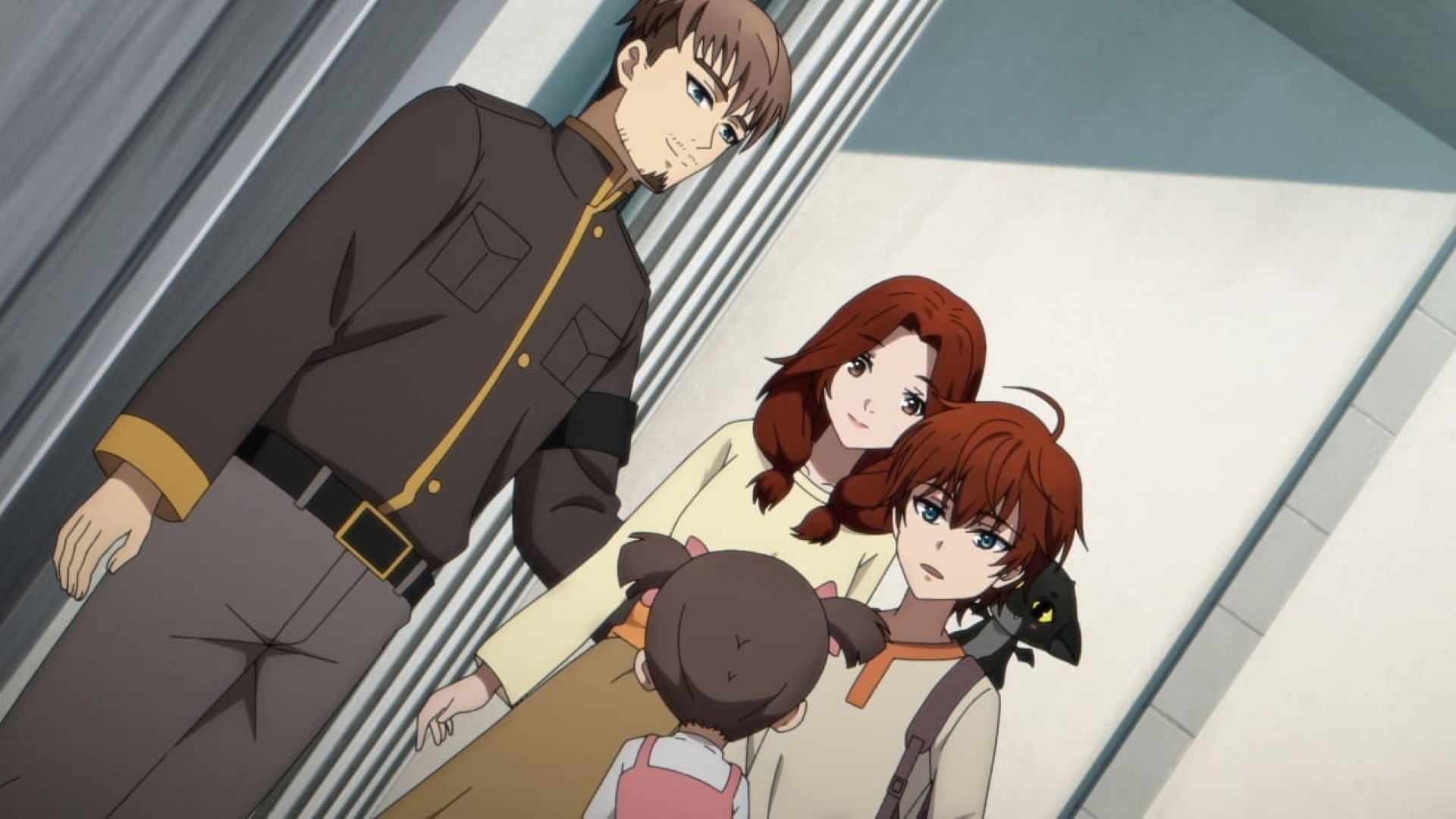 Arthur Leywin's reunion with his parents and sister, as seen in the episode (Image via Studio A-Cat)